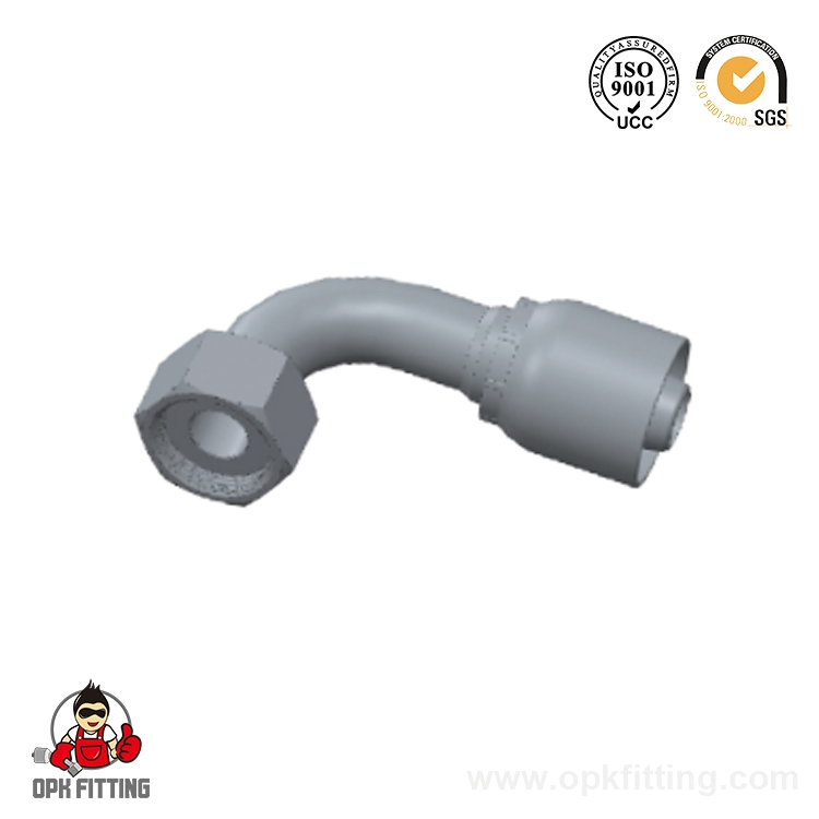 Asiento plano femenino métrico 20291-RW 90°